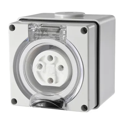 Socket Outlet 4 Pin 500V 20A, Voltex, supplied and installed in Alice Springs