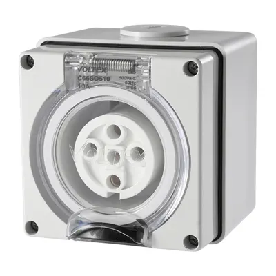 Socket Outlet 5 Pin 500V 10A, Voltex, supplied and installed in Alice Springs