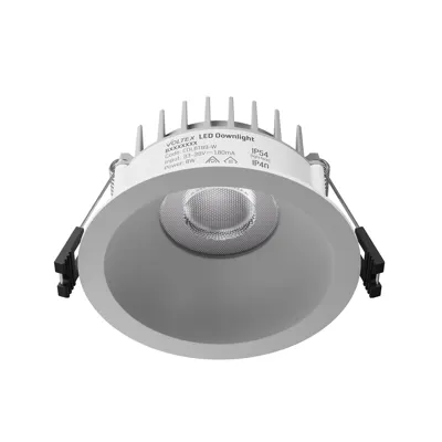 Roma 8W - IP54 External Driver COB LED Downlight - CCT Tricolour - 86mm to 89mm Cutout - Matte White, Voltex, supplied and installed in Alice Springs