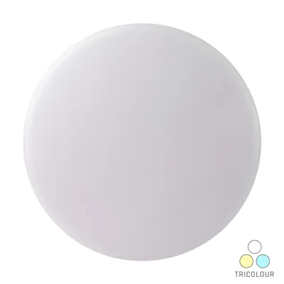 Oyster Ceiling Light LED 18W IP54 Tricolour Dimmable 275mm, Voltex, supplied and installed in Alice Springs