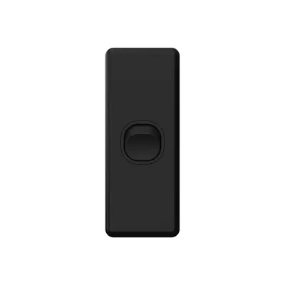 Classic 1 Gang Architrave Switch 250V 16A - Matte Black, Voltex, supplied and installed in Alice Springs