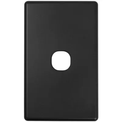 Classic Matte Black 1 Gang Switch Plate, Voltex, supplied and installed in Alice Springs