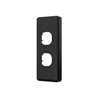 Classic 2 Gang Architrave Switch Plate - Matte Black, Voltex, supplied and installed in Alice Springs