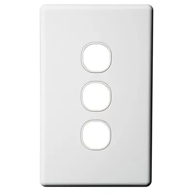 Classic 3 Gang Switch Plate, Voltex, supplied and installed in Alice Springs