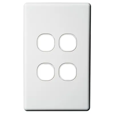 Classic 4 Gang Switch Plate, Voltex, supplied and installed in Alice Springs