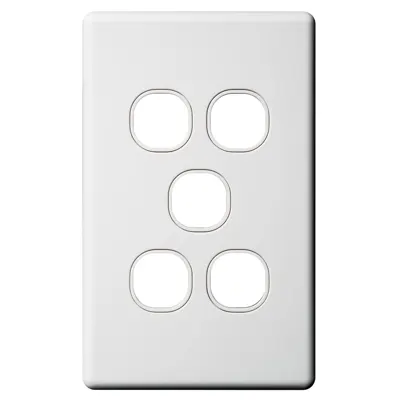 Classic 5 Gang Switch Plate, Voltex, supplied and installed in Alice Springs
