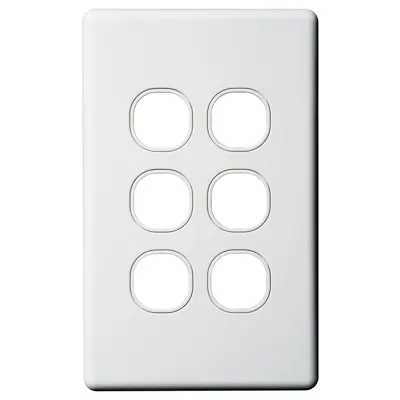 Classic 6 Gang Switch Plate, Voltex, supplied and installed in Alice Springs
