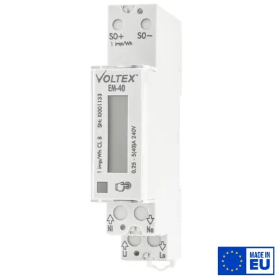 KWH Energy Meter Single Phase 40A maximum, Voltex, supplied and installed in Alice Springs