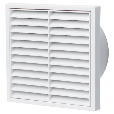 125mm Fixed White Louvre Grill, Voltex, supplied and installed in Alice Springs