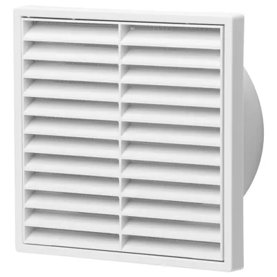 150mm Fixed White Louvre Grill, Voltex, supplied and installed in Alice Springs