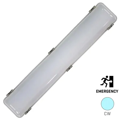 LED 24W Emergency Weatherproof IP66 Batten - 600mm - 5000K, Voltex, supplied and installed in Alice Springs