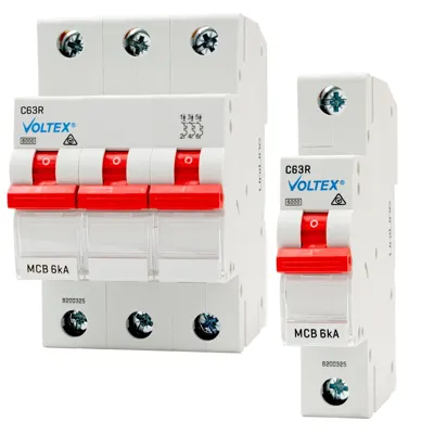 UniLine 63A MCB 6kA C-Curve with Red Lever, Voltex, supplied and installed in Alice Springs
