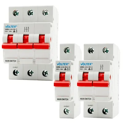 UniLine Main Switch 100A, Voltex, supplied and installed in Alice Springs