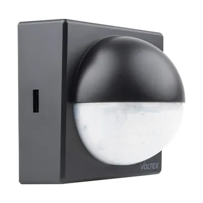 IP55 Outdoor Compact Motion Sensor 180 degree (Black), Voltex, supplied and installed in Alice Springs