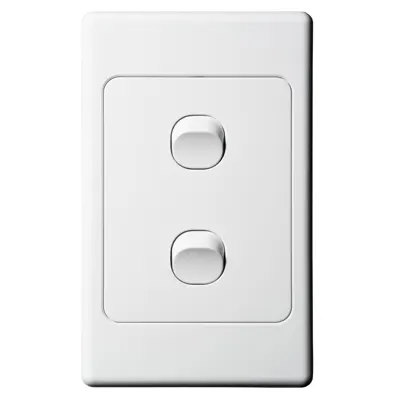 Original 2 Gang Switch 250V 16A, Voltex, supplied and installed in Alice Springs