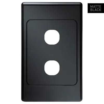 Original Black 2 Gang Switch Plate, Voltex, supplied and installed in Alice Springs