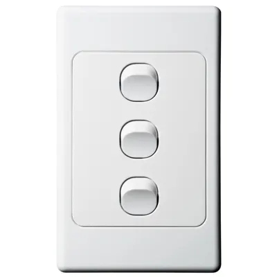 Original 3 Gang Switch 250V 16A, Voltex, supplied and installed in Alice Springs