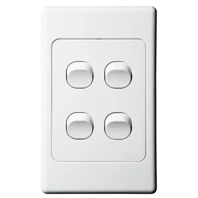 Original 4 Gang Switch 250V 16A, Voltex, supplied and installed in Alice Springs