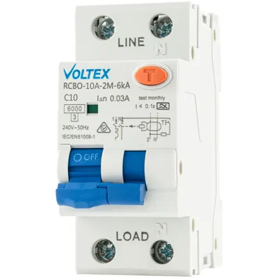 Double Module Wide RCBO 1P+N 6kA C-Curve 30mA Type A, Voltex, supplied and installed in Alice Springs