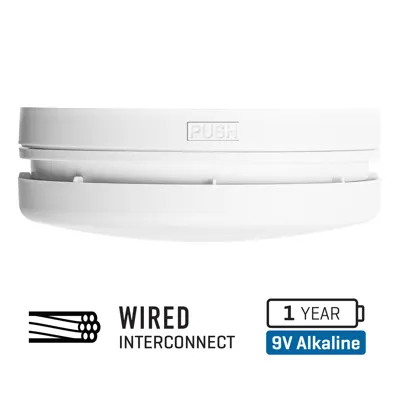 240V Hard Wired Photoelectric Smoke Alarm with 9V, 1 year Alkaline Backup Battery (No Wireless Module), Voltex, supplied and installed in Alice Springs