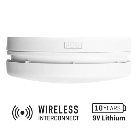 240V Hard Wired Photoelectric Smoke Alarm with 9V, 10 Year Lithium Backup Battery (Inbuilt Wireless Module), Voltex, supplied and installed in Alice Springs