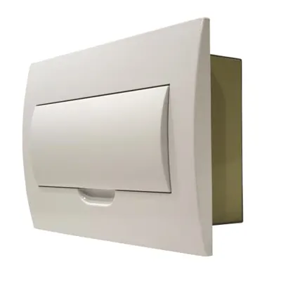White Door Flush Mounting Switchboard 12 Way - Metal Back, Voltex, supplied and installed in Alice Springs