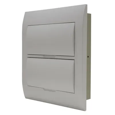 White Door Flush Mounting Switchboard 24 Way - Metal Back, Voltex, supplied and installed in Alice Springs