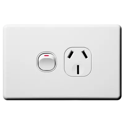 Shadowline Horizontal Single Power Outlet 250V 15A, Voltex, supplied and installed in Alice Springs