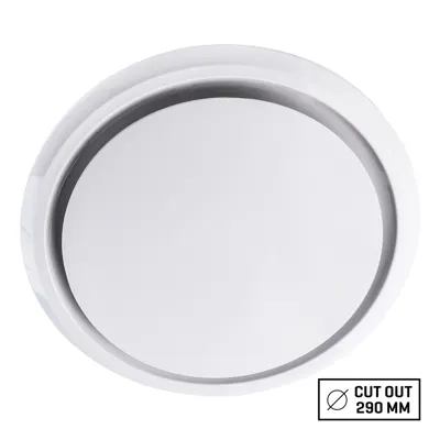 White Side Ducted Round Ceiling Exhaust Fan, Voltex, supplied and installed in Alice Springs