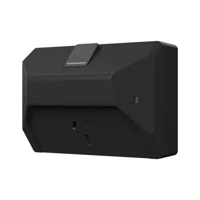Weatherproof Single Outlet - IP54 - 10A - Slimline- Matte Black, Voltex, supplied and installed in Alice Springs