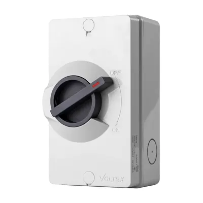 40A AC Single Pole Isolator Switch, Voltex, supplied and installed in Alice Springs