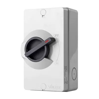 63A AC Three Pole Isolator Switch, Voltex, supplied and installed in Alice Springs